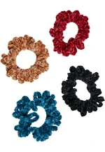 Winter Color Fluffy Scrunchies 4 Pack