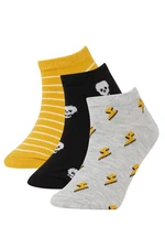 DEFACTO Boy's Cotton 3-Piece Short Socks