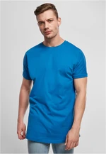 Long Shaped Turnup Sports Blue T-Shirt