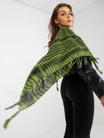 Green and black checkered scarf