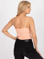 Basic orange top with a slim fit