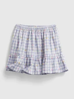 GAP Detská sukňa gingham pull-on skirt Modrá