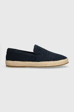 Semišové espadrilky Tommy Hilfiger TH ESAPDRILLE CLASSIC SUEDE tmavomodrá barva, FM0FM04984