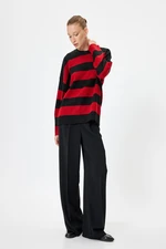 Koton Red Striped Women's Sweater