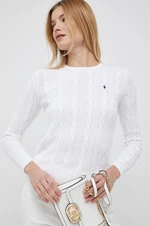 Bavlněný svetr Polo Ralph Lauren bílá barva, 211891640