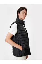 Koton Puffer Vest Slim Fit Stand Collar Pocket Detail