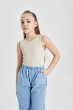 DEFACTO Girl's Crew Neck Basic Undershirt