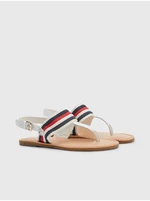 Tommy Hilfiger Blue and White Women's Patterned Sandals with Leather Details Tommy Hilfige - Women