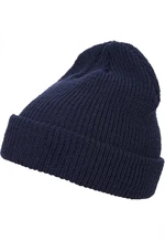 Long knitted hat in a navy design