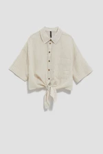 WOMEN'S SHIRT L-KO-4039 BEIGE_OFF WHITE