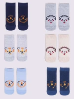 Yoclub Kids's Boys' Ankle Thin Cotton Socks Patterns Colours 6-Pack SKS-0072C-AA00-002