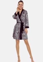 Eldar Woman's Bathrobe Shanti Black/Pattern