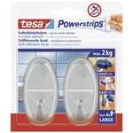 tesa POWERSTRIPS® Háčik Powerstrips® veľký oválny  chróm Množstvo: 2 ks