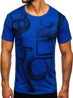 Tricou albastru cu imprimeu Bolf KS2525T