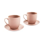 Set de porțelan,  2 căni pentru espresso, 110 ml, roz - WD Lifestyle