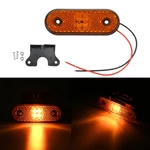 24V 4 LED Truck Side Marker Lights Turn Signals Lamps For Boat Tractor RV