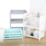 Desktop 3 Layers Storage Shelf Stationery Cosmetics Makeup Brushes Holder Sundries Organizer Office Home Bathroom Suppli