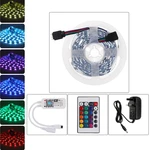 5M 5050SMD Non-waterproof RGB LED Strip Light with 24Keys Remote Control Support Alexa Google Home Christmas Decorations