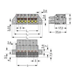 Zásuvkový konektor na kabel WAGO 2231-112/031-000, 74.80 mm, pólů 12, rozteč 5 mm, 25 ks