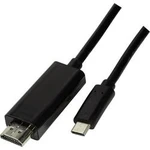 HDMI / USB kabel LogiLink [1x USB-C™ zástrčka - 1x HDMI zástrčka] černá 1.80 m