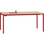 Manuflex LD1113.3003 ESD pracovní stůl UNIDESK s kaučuk deska, rubínově červená RAL 3003, Šxhxv = 2000 x 800 x 720-730 mm