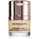 Dermacol Caviar Long Stay dlouhotrvající make-up s výtažky z kaviáru a zdokonalující korektor odstín fair 30 ml