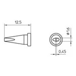 Dlátový pájecí hrot Weller T0054451699 LT ASL, Velikost hrotů 0.45 mm, 13 mm, 1 ks