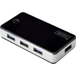 USB 3.0 hub Digitus DA-70231, 4 porty, černá, stříbrná