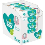 Pampers Sensitive vlhčené čistiace obrúsky pre deti pre citlivú pokožku 15x80 ks