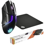 Steelseries Rival 650 Wireless, Qck Large Bundle herná myš káblový, bezdrôtový optická čierna 7 null 12000 dpi ergonomic