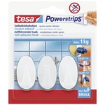 tesa POWERSTRIPS® Oválny háčik Powerstrips®  biela Množstvo: 3 ks