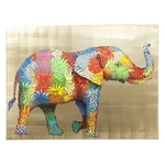 KARE DESIGN Obraz s ručnými ťahmi Flower Elefant 90 × 120 cm