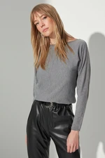 Trendyol Gray Bat Sleeve Knitwear Sweater