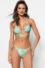 Trendyol Ethnic Patterned Accessories Normal Leg Bikini Bottom