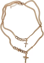 Necklace with chain - gold color