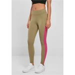 Women's Color Block Khaki/Light Purple Leggings