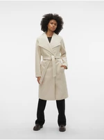 Women's cream coat VERO MODA Paula - Women