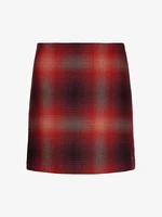 Women's red short skirt with wool Tommy Hilfiger Wool Shadow Check Short