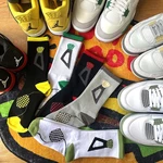 European American New Fashion Cotton Socks Geometric Fashion Sports Casual Socks INS Harajuku Campus Unisex In Tube Socks V207