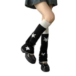 Women s Lolita Knitted Cute Leg Warmers Harajuku Kawaii Boot Socks E-Girls High Leg Slouch Stockings Y2K Streewear