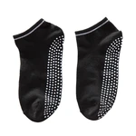 3 Pair Unisex Yoga Socks Non Skid Socks Ballet Pilates Sports Non-slip Socks Gripper For Women (Black) Woman