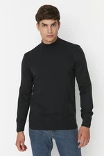 Trendyol Navy Blue Slim Fit Half Turtleneck Basic Knitwear Sweater