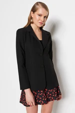 Trendyol Black Woven Lined Back Detail Blazer Jacket