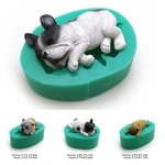 Dogs Shape Silicone Fondant Cake Decorating Mold Corgi Bulldog Chocolate Polymer Clay Mould Animal Cake Tool For Bakeware