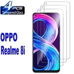 2/4Pcs High Auminum Tempered Glass For Realme 8i Screen Protector Glass Film