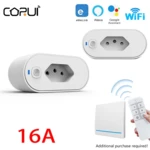 CORUI EWelink WiFi Smart Plug 16A Brazil Power Socket Outlet Smart Life With Power Monitor Timing Alexa Google Home Voice