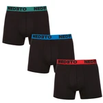 3PACK men's boxers Nedeto black