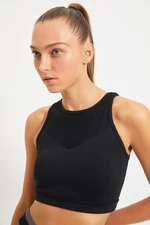 Trendyol Black Mesh Detailed Support Sports Bra