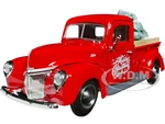 1940 Ford Pickup Truck Red "Merry Christmas" with Tree Accessory 1/24 Diecast Model Car by Motormax