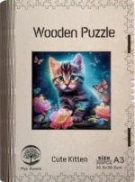 Dřevěné puzzle/Kotě A3